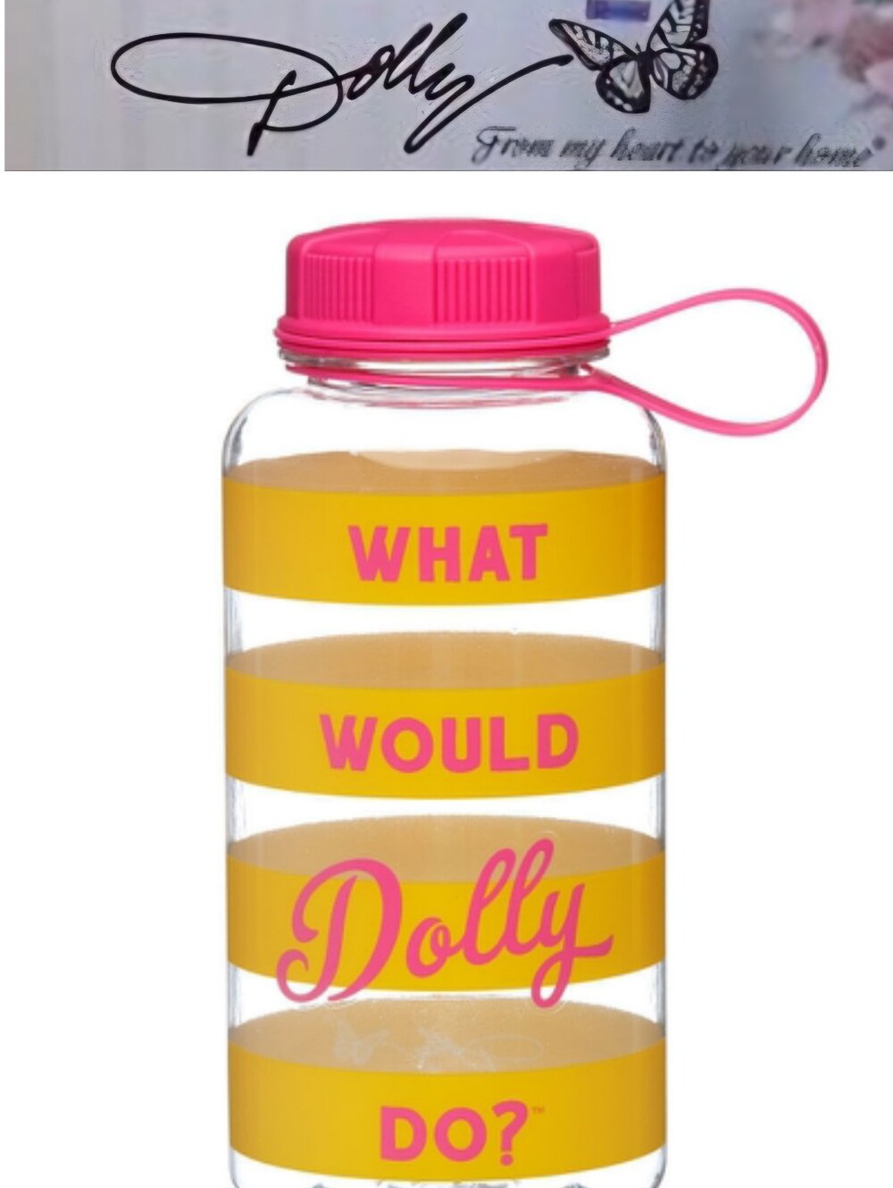 Dolly Parton, "What Would Dolly Do?" 33oz Stripe Water Bottle
